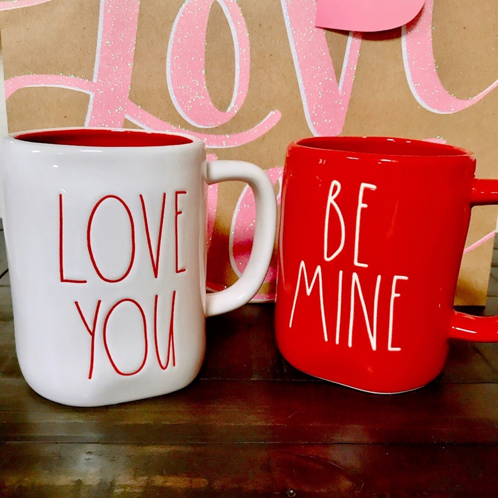 Rae Dunn Love You and Be Mine Valentines mugs